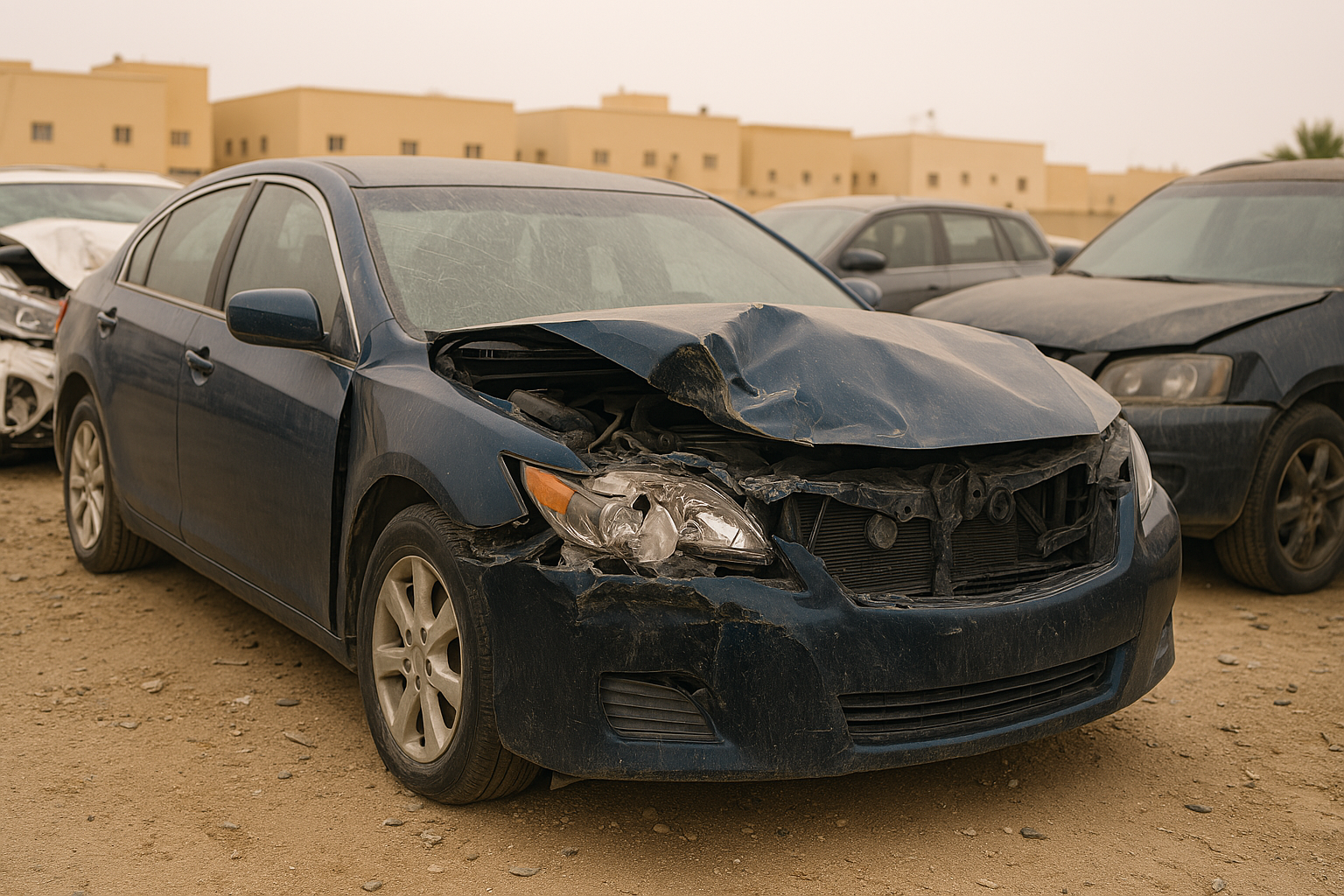 سيارة مصدومة للتشليح في الرياض